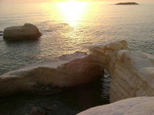 Cypr,Pafos,Sea Caves,zachod slonca #Cypr #SeaCaves #BiałeSkały #PięknyZachódSłońca #groty