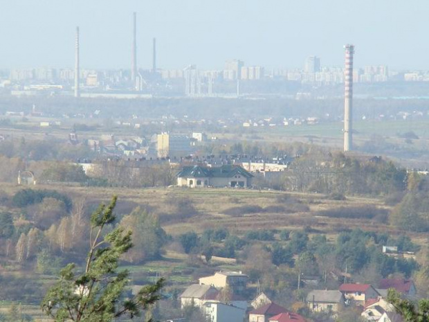 Pogorzyce koło Chrzanowa,widok z góry Żelatowa w kierunku Śląska