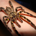 Poecilotheria ornata na ręce