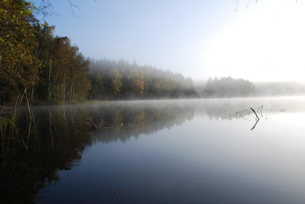 mgiełka nad jeziorem #jesień #widoki #jezioro #woda