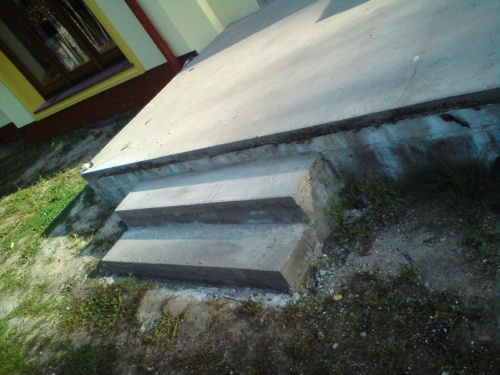 schody tarasowe też były poprawiane