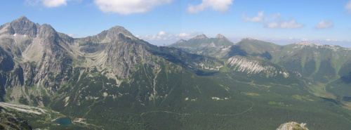 Panorama z Rakuskiej Czuby. Od Kołowego po Jatki #Góry #Tatry #RakuskaCzuba #panoramy