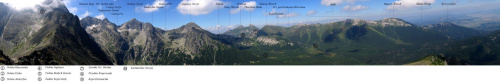 Panorama z Rakuskiej Czuby z opisami #Góry #Tatry #RakuskaCzuba