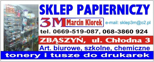 #MarcinKlorek #Zbąszyń #SklepPapierniczy #ToneryDoDrukarek #TuszeDoDrukarek #ArtykułyBiurowe #chemiczne #szkolne