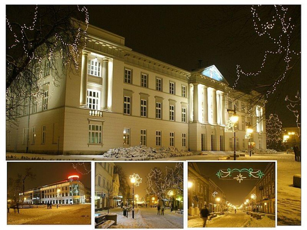 #Radom #zima #NowyRok #śnieg #wieczór #architektura #święta #Mikołaj #sanie #renifer #anioł #fontanna #deptak #światełka #ŚwiąteczneOzdoby