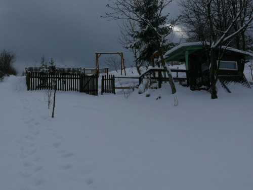 zimowy wieczór na Plebańskiej Górce