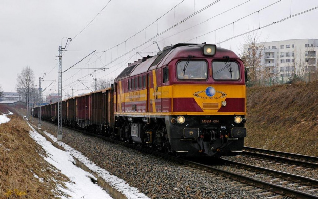 M62M-004 Challenger prowadzi pociąg towarowy z kruszywem do stacji Warszawa Okęcie. #M62M #Challenger #Gagarin #Towarowy #Brutto #Rail_polska #rail #kolej #pociąg