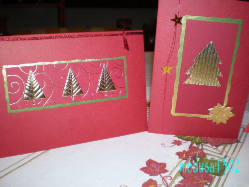 Moje ręcznie robione kartki bożonarodzeniowe