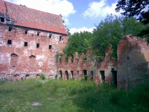 Pieniężno - ruiny zamku.