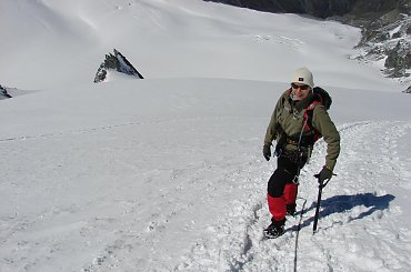 Ostatnie podejście pod szczytem Allalinhorn. #wakacje #góry #Alpy #lodowiec #treking #Szwajcaria #Allalin